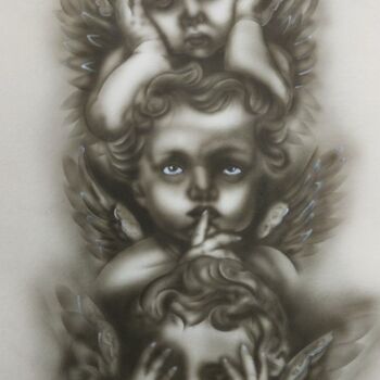 "Enfants des Sens" başlıklı Tablo David Aubry tarafından, Orijinal sanat, Hava fırçası