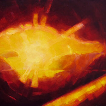 Peinture intitulée "Vers le soleil" par David Benayoun, Œuvre d'art originale, Huile Monté sur Châssis en bois