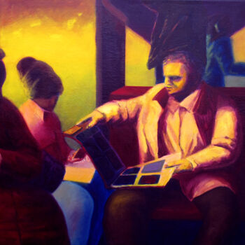 Peinture intitulée "Richard" par David Benayoun, Œuvre d'art originale, Huile