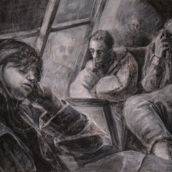 Drawing titled "Eric" by David Benayoun, Original Artwork, Chalk