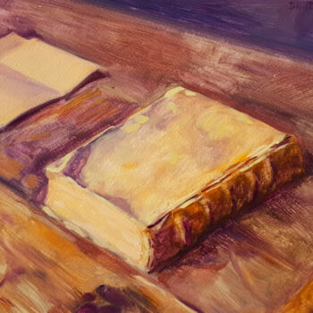 Schilderij getiteld "Livre" door David Benayoun, Origineel Kunstwerk, Olie