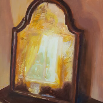 Painting titled "Miroir" by David Benayoun, Original Artwork, Oil