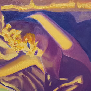 Peinture intitulée "Iris" par David Benayoun, Œuvre d'art originale, Huile