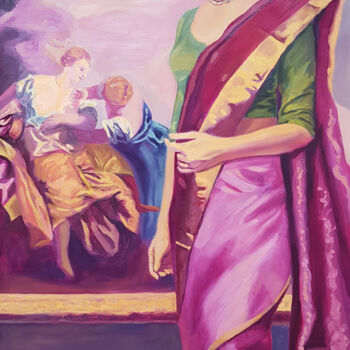 Painting titled "Sari et Véronèse" by David Benayoun, Original Artwork, Oil