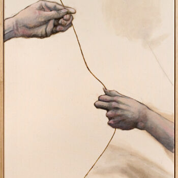 Malerei mit dem Titel "Pulling, or Just Pl…" von David Berkel, Original-Kunstwerk, Acryl