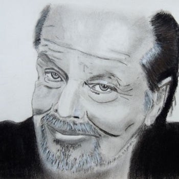 Disegno intitolato "Jack Nicholson" da David Briot, Opera d'arte originale, Altro