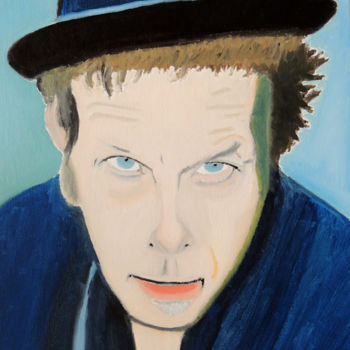 Peinture intitulée "Tom Waits" par David Briot, Œuvre d'art originale, Huile