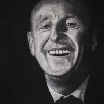 Pintura titulada "Portrait Bourvil -…" por David Cadran, Obra de arte original, Otro