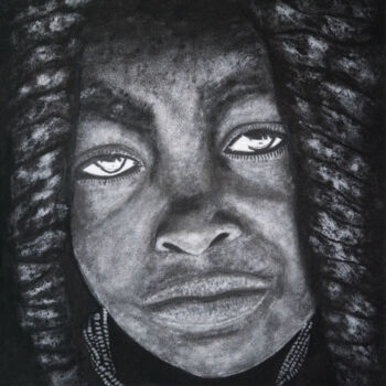 Malarstwo zatytułowany „Jeune fille Himba -…” autorstwa David Cadran, Oryginalna praca, Inny