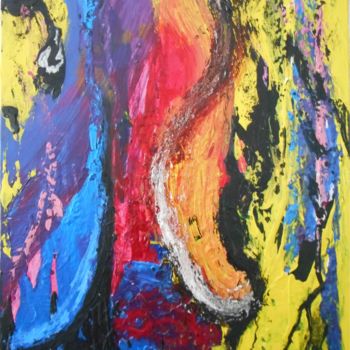 Painting titled "colour-born-from-bl…" by David Callahan, Original Artwork, Acrylic