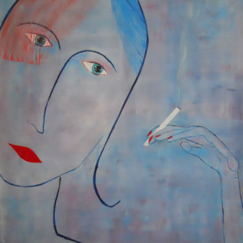 Painting titled "melancholia" by David Callahan, Original Artwork, Acrylic