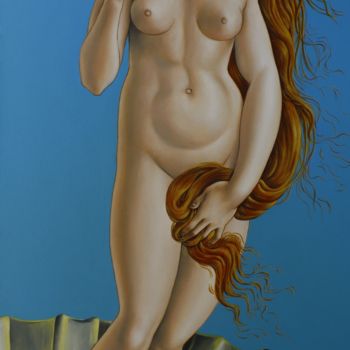 Peinture intitulée "The birth of venus" par David Camargo, Œuvre d'art originale, Huile