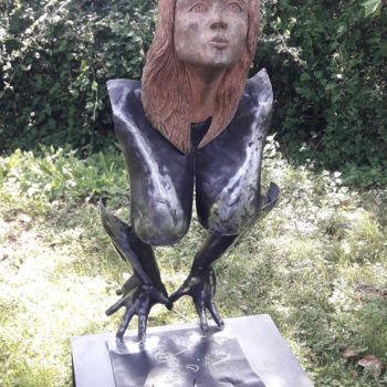 Sculpture intitulée "cieldelle" par David Chaine, Œuvre d'art originale, Métaux
