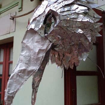 Sculpture intitulée "Aigle" par David Del Kan, Œuvre d'art originale, Métaux