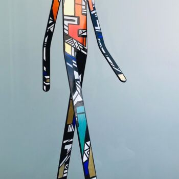Sculpture titled "NWM New walking Man…" by David Louis Doerler, Original Artwork, Acrylic