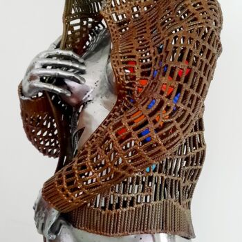 Sculpture titled "Artlequeen" by David Fabié, Original Artwork, Metals