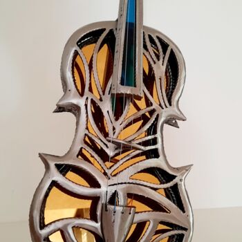 Skulptur mit dem Titel "Symphonie" von David Fabié, Original-Kunstwerk, Metalle