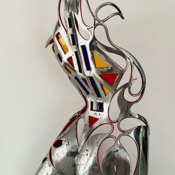 Skulptur mit dem Titel "AMOROSA" von David Fabié, Original-Kunstwerk, Metalle
