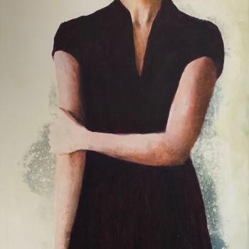 Malerei mit dem Titel "A mind of her own" von David Feyaerts, Original-Kunstwerk, Acryl