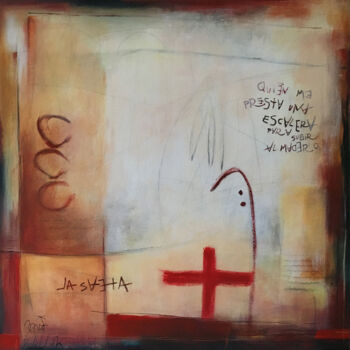 Painting titled "La Saeta" by David García Rincón, Original Artwork, Acrylic Mounted on Wood Stretcher frame