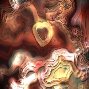 Digital Arts titled "Heart Fractal" by David Gauthier (Dado), Original Artwork, 2D Digital Work