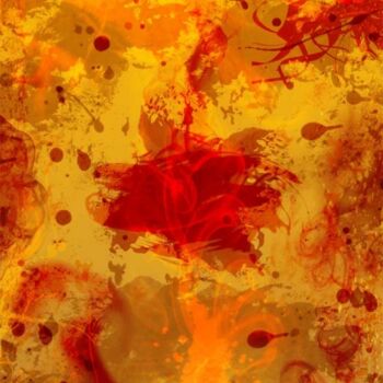 Digital Arts titled "Fire Abstract" by David Gauthier (Dado), Original Artwork, Digital Painting