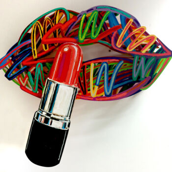 Escultura titulada "Lipstick" por David Gerstein, Obra de arte original, Aluminio