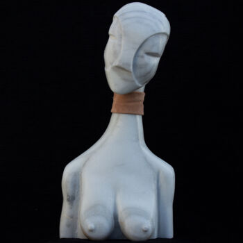 Escultura titulada "White" por David Go, Obra de arte original, Piedra