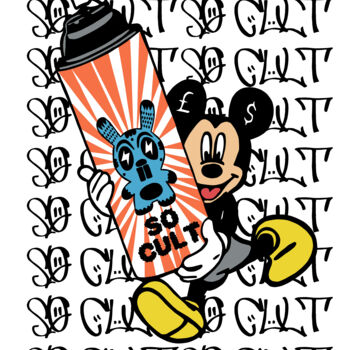 Digitale Kunst mit dem Titel "Mickey -pop" von David Karsenty, Original-Kunstwerk, Digitale Malerei