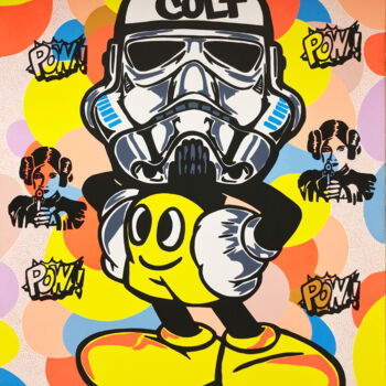 Schilderij getiteld "" POP-TROOPER "" door David Karsenty, Origineel Kunstwerk, Acryl