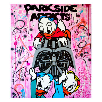 Druckgrafik mit dem Titel "Dark Side" von David Karsenty, Original-Kunstwerk, Lithographie