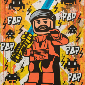 Estampas & grabados titulada "Pop playmobil Digig…" por David Karsenty, Obra de arte original, Litografía