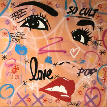 Malerei mit dem Titel "LOVE 2" von David Karsenty, Original-Kunstwerk, Acryl