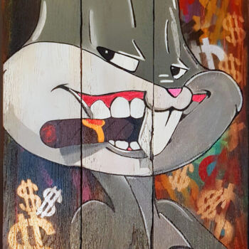 Painting titled "Gangsta" by David Ledin, Original Artwork, Acrylic