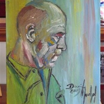 Peinture intitulée "mon portrait" par David Marchal, Œuvre d'art originale, Huile