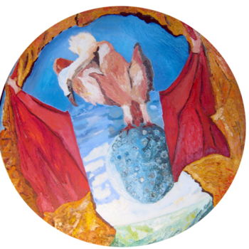 Painting titled "La proie facile" by David Mazza, Original Artwork, Oil