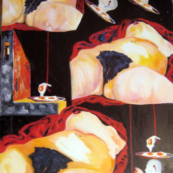 Peinture intitulée "Le nouveau "Monde"" par David Mazza, Œuvre d'art originale, Huile