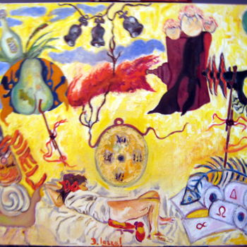 Painting titled "La "Création"" by David Mazza, Original Artwork, Oil