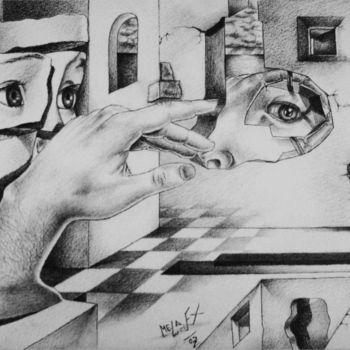 Dibujo titulada "The Amaze" por David Mela, Obra de arte original, Grafito