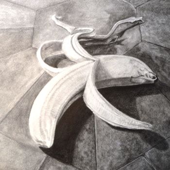 图画 标题为“La banane” 由David Mostacci, 原创艺术品, 铅笔
