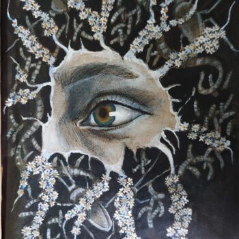 Peinture intitulée "Муза" par David Nasibyan, Œuvre d'art originale, Aquarelle