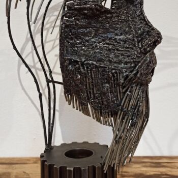 Sculpture titled "Yab" by David Nativel, Original Artwork, Wire
