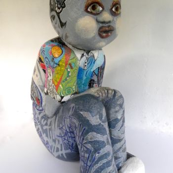 Sculpture titled "Kiddy boy" by David Né, Original Artwork, Other