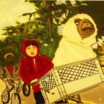 Pittura intitolato "E.T.- The Extra-Ter…" da David Nornberg, Opera d'arte originale, Olio