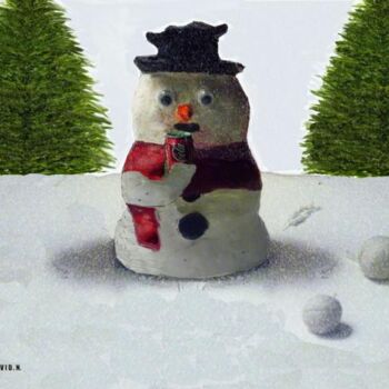 Digitale Kunst mit dem Titel "Snow Ice" von David Nornberg, Original-Kunstwerk, 3D Modellierung
