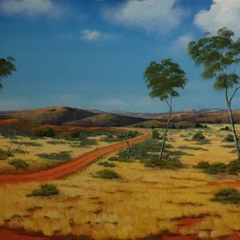 Painting titled "Unfenced Roads" by David O'Halloran, Original Artwork, Acrylic