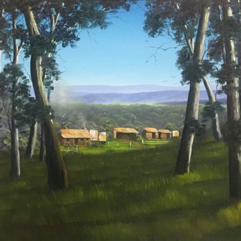 Painting titled "Ally's Cottage" by David O'Halloran, Original Artwork, Oil