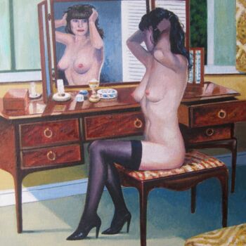 WOMAN AT HER DRESSING TABLE