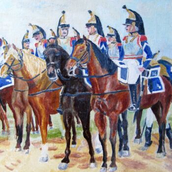 Painting titled "BEFORE THE CHARGE,…" by David Sankey, Original Artwork, Oil