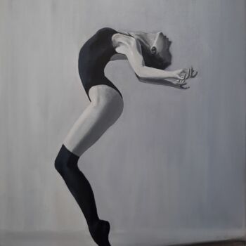 Malerei mit dem Titel "ballerina балерина" von David Sargsian, Original-Kunstwerk, Öl Auf Keilrahmen aus Holz montiert